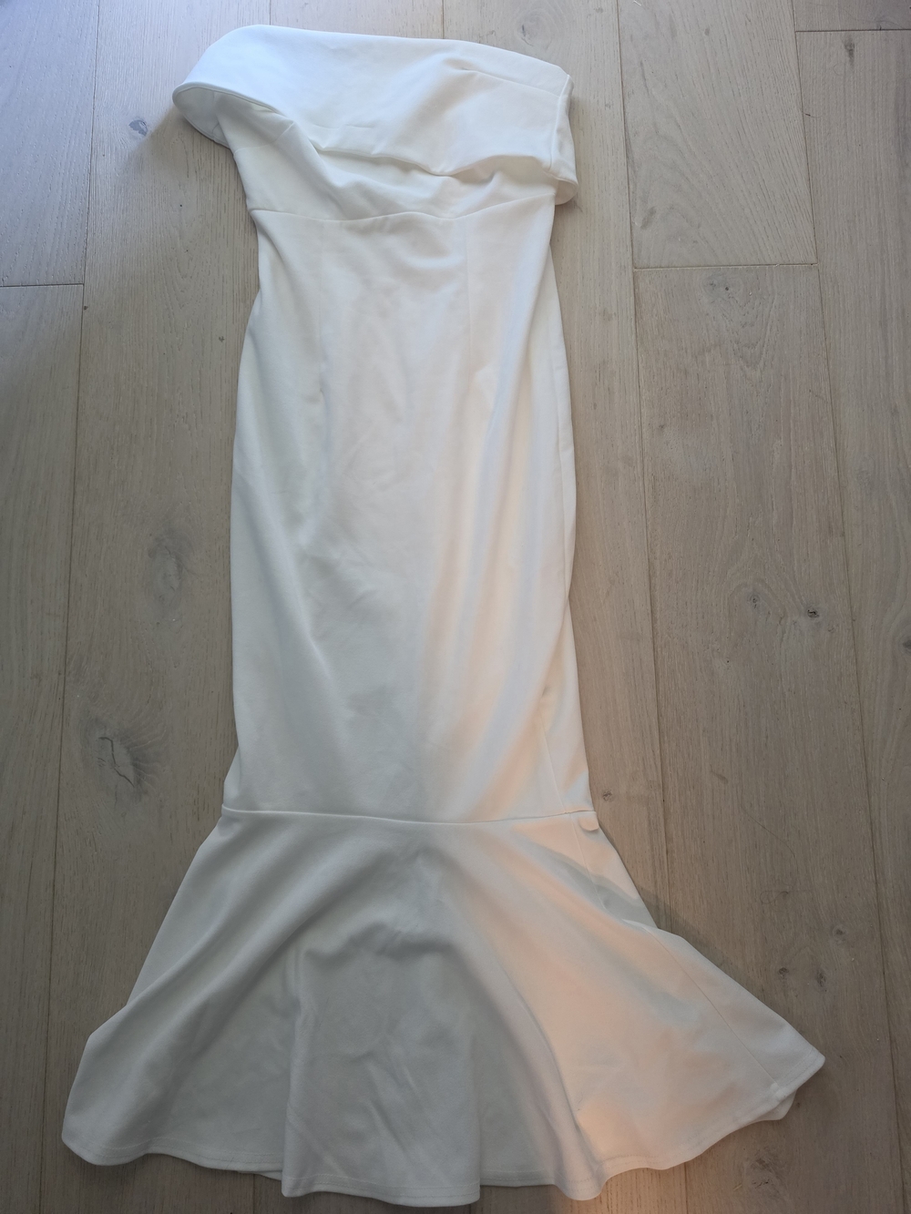 One-Shoulder White Mermaid Dress